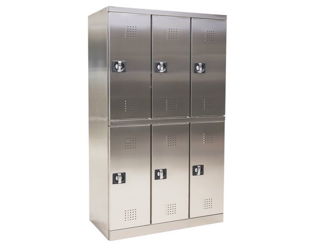 Stainless 6-Locker Cabinet